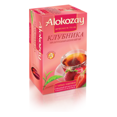 Чай Алокозай чорний цейлонський з ароматом полуниці 25 фільтр пакет