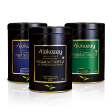 Чай Алокозай чорний цейлонський середньолистовий – FBOP 125г жерсть банку