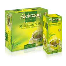 Чай Алокозай зелений цейлонський 25 фільтр пакет + чашка
