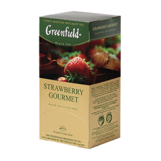 Чай Greenfield Грінфілд Strawberry Gourmet Полуниця 25 сашетів