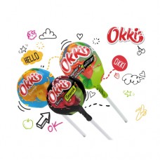 Цукерки карамель на паличці ОККИ OKKI XL with Gum 25,4г