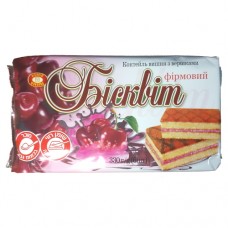 Бісквіт Бісквіт-Шоколад Коктель вишня з вершками 6 шт. в упаковці по 55г (330г)
