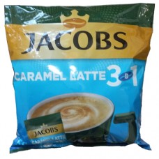Кава Якобс Карамельна Лате 3в1 Jacobs Caramel Latte 3v1 56 пакетів розчинна в м'якій упаковці