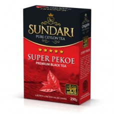 Чай Sundari Super PEKOE blek tea Сундарі Супер ПЕКЕ чорний чай 250г