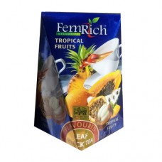 Чай FemRich Фемріч чорний Тропічні фрукти 100г