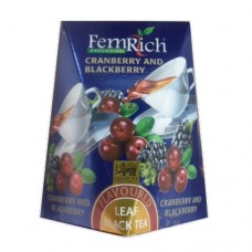 Чай FemRich Фемріч чорний Журавлина та ожина 100г