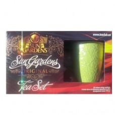 Чай Sun Gardens Сан Гарденс чорний байхий 20 пакетів + зелений саусеп 20 пакетів + Чашка