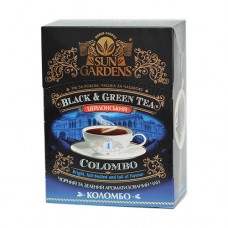 Чай Sun Gardens Сан Гарденс зелений+чорний Коломбо 100г