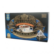 Чай Sun Gardens Сан Гарденс чорний+зелений Коломбо 20 пірамідок