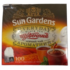 Чай Sun Gardens Every Day Сан Гарденс Щоденний Ароматний 100 пакетів