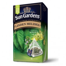 Чай Sun Gardens Linden Melissa Сан Гарденс Липова меліса 20 пірамідок зелений