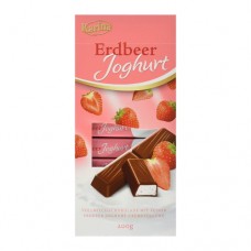 Шоколад Каріна Karina Erdbeer Joghurt STRAWBERRY молочний 200г