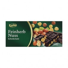 Шоколад Каріна Karina Feinherb Nuss DARK чорний 200г