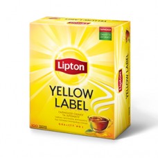 Чай Lipton Ліптон чорний Yellow label 100 пакетів