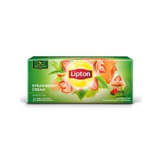 Чай Lipton Ліптон зелений Полуничний крем 25 пакет