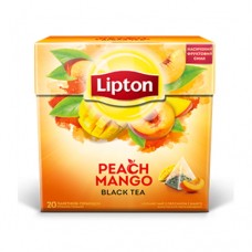 Чай Lipton Ліптон Персик Манго чорний 20 пірамідок