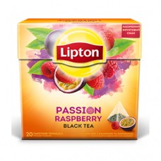 Чай Lipton Ліптон Малина маракуя чорний 20 пірамідок