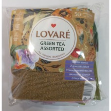 Чай Ловаре LOVARE Асорті зелений 50 пакет у прозорій плівці
