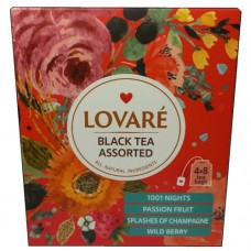 Чай Ловаре Чорний Асорті LOVARE Black Tea Assorted 32 пакетів