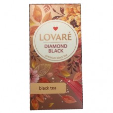 Чай Ловаре Алмазно чорний LOVARE Diamond Black 24 пакетів