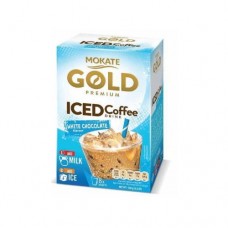 Кавовий напій Mokate Мокате Gold ICED зі смаком білого шоколаду 8 стиків по 15г