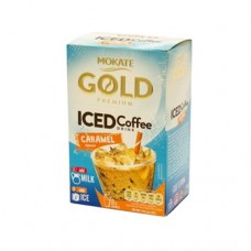 Кавовий напій Mokate Мокате Gold ICED зі смаком карамелі 8 стиків по 15г