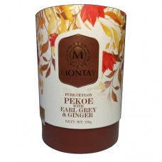 Чай Монтай ПЕКЕ Ерл грей з імбером Montay PEKOE Earl Grey Giger 100г чорний чай тумбус