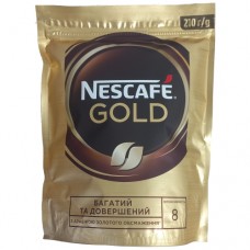Кава Nescafe Нескафе розчинна Голд 210г пакет