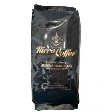 Кава Рікко Ricco Coffee Super Aroma Black 1кг смажена в зернах м'яка упаковка
