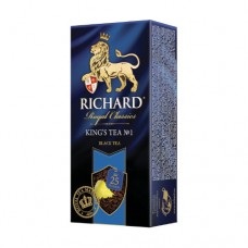 Чай Richard Річард чорний Кінгс Ті №1 25 пакетів