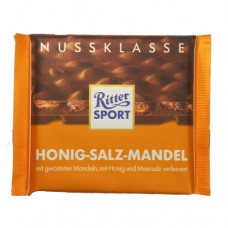 Шоколад Ріттер спорт Мед сіль мигдаль Ritter sport Honig salz mandel 100г