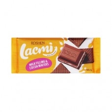 Шоколад Рошен молочний з молочною начинкою та вафлею 105г