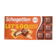 Шоколад Schogetten Lets Go солоне печиво арахіс 100г