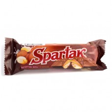 Шоколадний батончик Спартак Нугас м'якою карамеллю та арахісом 50г