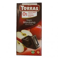 Шоколад Торрас Негро чорний з Яблуком Torras Negro Dark Apple 75г