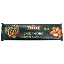 Шоколад Торрас Зеро чорний з мендалем Torras Zero Dark Hazelnuts 300г