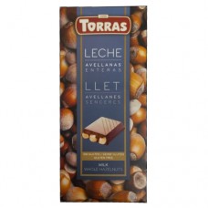 Шоколад Торрас Молоко Цілісні лісові горіхи Torras Milk Whole Hazelnuts 200г