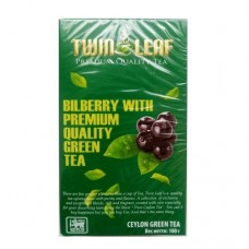 Чай Twin Leaf зелений чорниця 100г